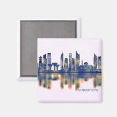 Kuwait City Skyline Magnet (Vorderseite/Rückseite)