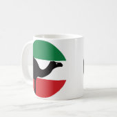 Kuwait Dromedary Kuwaiti Nationale Tierflagge Kaffeetasse (Vorderseite Links)