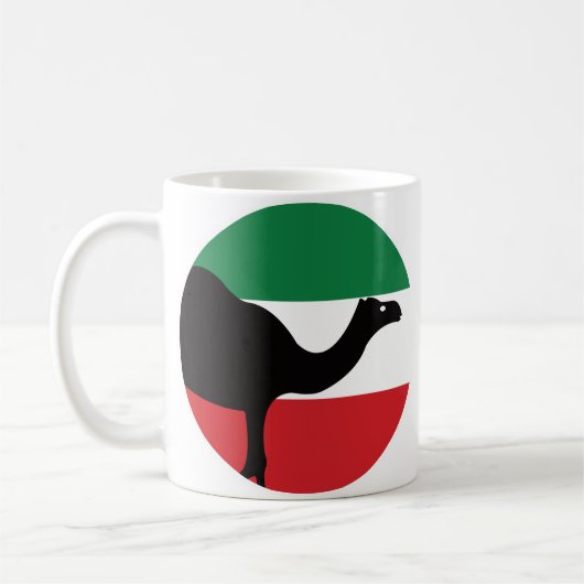 Kuwait Dromedary Kuwaiti Nationale Tierflagge Kaffeetasse (Links)