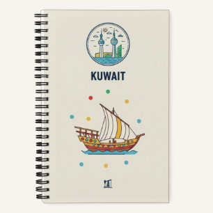 Kuwait-Erbe- und traditionelles Dhow-Fotoarchiv Notizblock