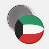 Kuwait Fisheye Flag Magnet (Vorderseite/Rückseite)