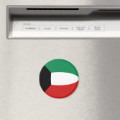 Kuwait Fisheye Flag Magnet (In Situ (Geschirrspüler))