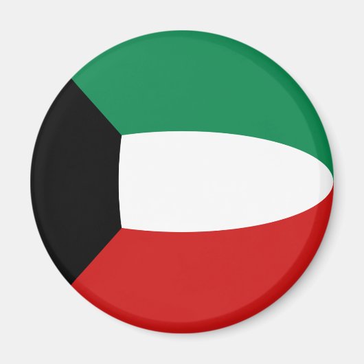 Kuwait Fisheye Flag Magnet (Vorne)