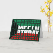 Kuwait Flag Birthday Card Karte (Gelbe Blume)