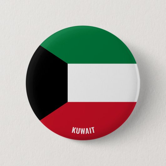 Kuwait Flag Cute Patriotic Button (Vorderseite)