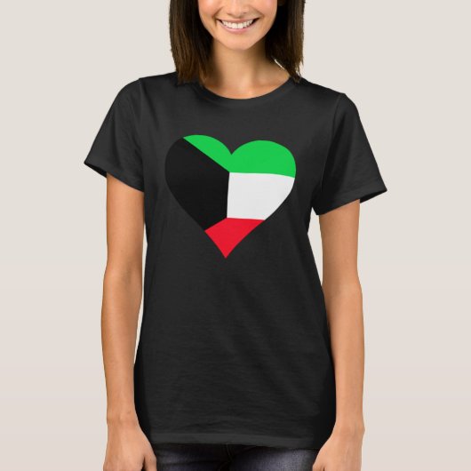 Kuwait Flag Heart Kuwait Liebe Kuwait T-Shirt (Vorderseite)