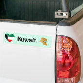 Kuwait Flag Heart + Map Autoaufkleber (Auf Lkw)