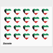 Kuwait Flag Heftsticker Herz-Aufkleber (Blatt)