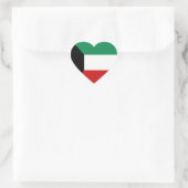 Kuwait Flag Heftsticker Herz-Aufkleber (Tasche)