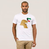 Kuwait Flag Herz und Karte T - Shirt (Vorne ganz)