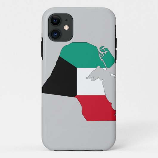 Kuwait-Flag-Karte Case-Mate iPhone Hülle (Rückseite)