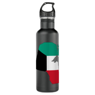 Kuwait-Flag-Karte Edelstahlflasche