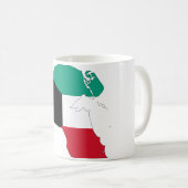 Kuwait-Flag-Karte Kaffeetasse (VorderseiteRechts)