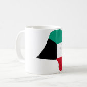 Kuwait-Flag-Karte Kaffeetasse (Vorderseite Links)
