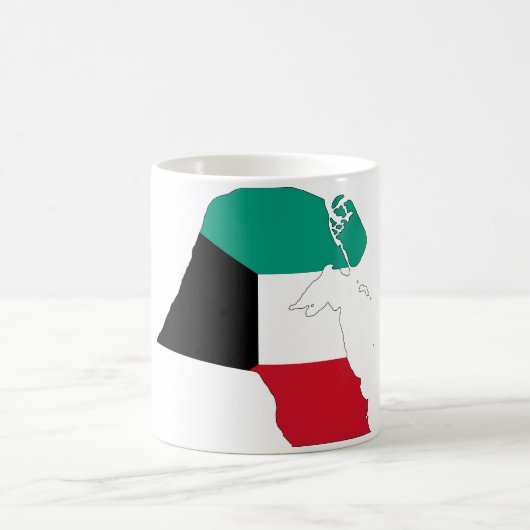 Kuwait-Flag-Karte Kaffeetasse (Mittel)