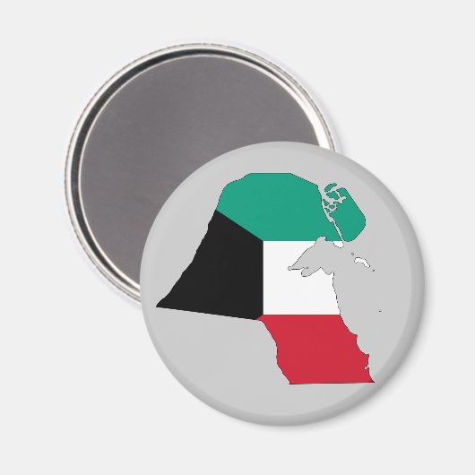 Kuwait-Flag-Karte Magnet (Vorderseite/Rückseite)