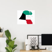 Kuwait-Flag-Karte Poster (Heimbüro)