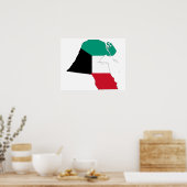 Kuwait-Flag-Karte Poster (Küche)