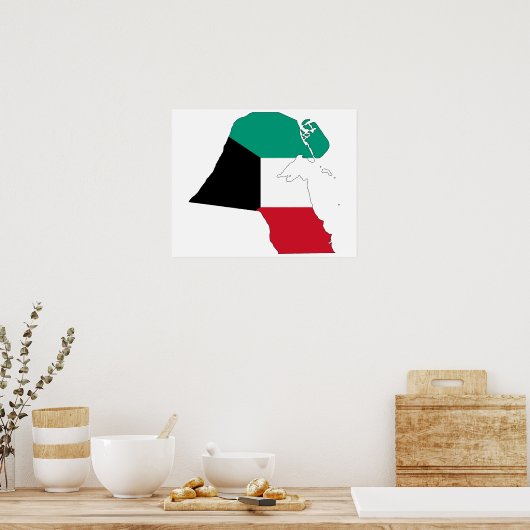 Kuwait-Flag-Karte Poster (Küche)