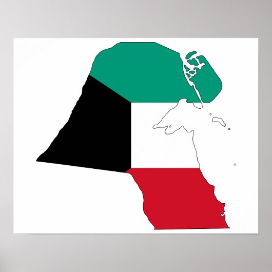 Kuwait-Flag-Karte Poster (Vorne)