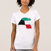 Kuwait-Flag-Karte T-Shirt (Vorderseite)