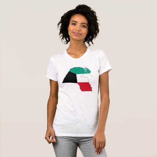 Kuwait-Flag-Karte T-Shirt (Vorne ganz)
