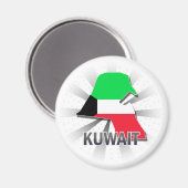 Kuwait Flag Map 2.0 Magnet (Vorderseite/Rückseite)