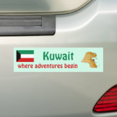 Kuwait Flag + Map Autoaufkleber (Auf Auto)