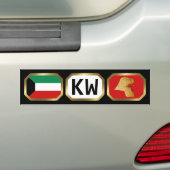 Kuwait Flag Map Code Autoaufkleber (Auf Auto)