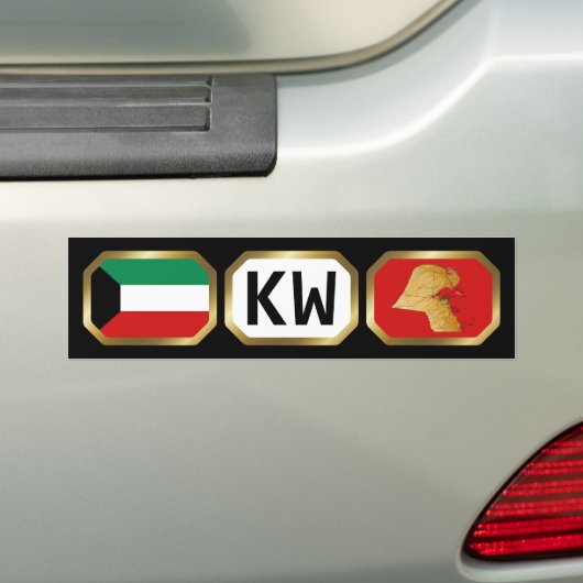 Kuwait Flag Map Code Autoaufkleber (Auf Auto)