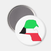 Kuwait Flag Map Magnet (Vorderseite/Rückseite)