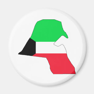 Kuwait Flag Map Magnet