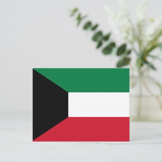 Kuwait Flag Postcard Postkarte (Stehend Vorderseite)