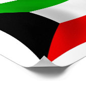 Kuwait Flag Poster Print (Ecke)
