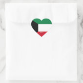 Kuwait Flag Splendid Patriotic Herz-Aufkleber (Tasche)