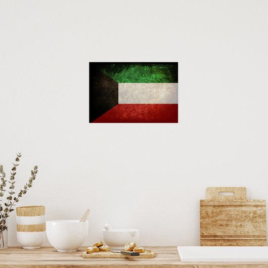 Kuwait-Flagge: ا ل ك و ي ت Poster (Küche)