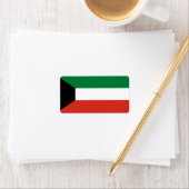 Kuwait-Flagge Adressaufkleber (Insitu)