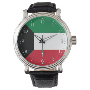 Kuwait-Flagge Armbanduhr