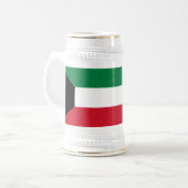 Kuwait-Flagge Bierglas (Vorderseite Links)