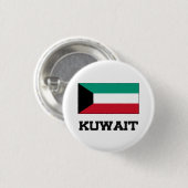 Kuwait-Flagge Button (Vorne & Hinten)