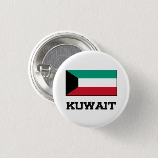 Kuwait-Flagge Button (Vorne & Hinten)