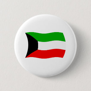 Kuwait-Flagge-Button Button