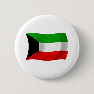 Kuwait-Flagge-Button Button