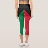 Kuwait-Flagge Capri Leggings (Rückseite)