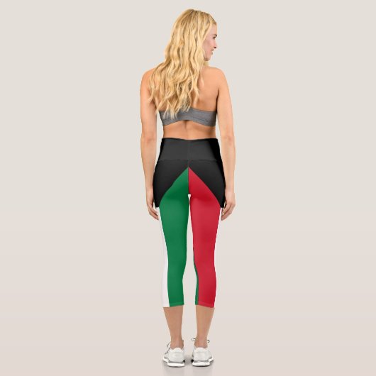 Kuwait-Flagge Capri Leggings (Rückseite)
