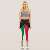 Kuwait-Flagge Capri Leggings (Vorderseite)