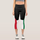 Kuwait-Flagge Capri Leggings (Vorderseite)