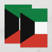 Kuwait-Flagge Dankeskarte (Vorne/Hinten)