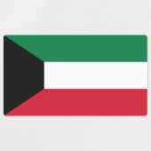 Kuwait-Flagge Etiketten (Design 1)