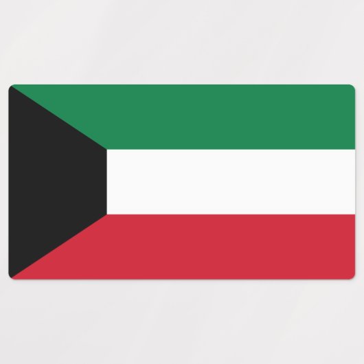 Kuwait-Flagge Etiketten (Design 1)